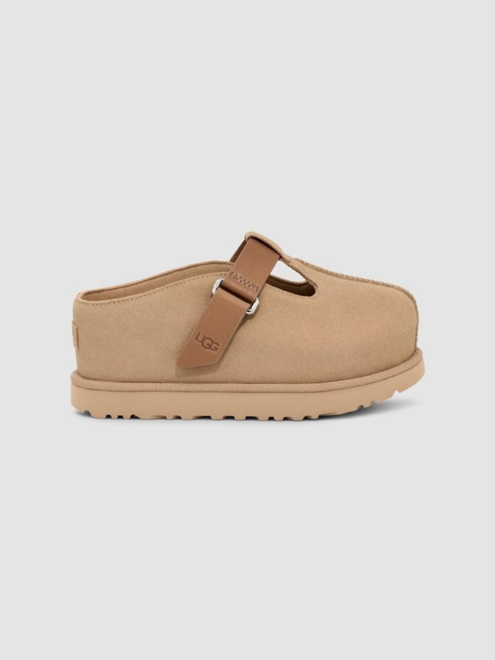 UGG Women's Goldenstar Hi Clog Shoes Leather Suede Comfort Sand Size 7.5